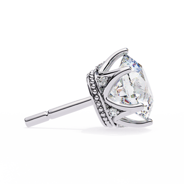 Weight Round Brilliant Diamond Solitaire Stud Earrings