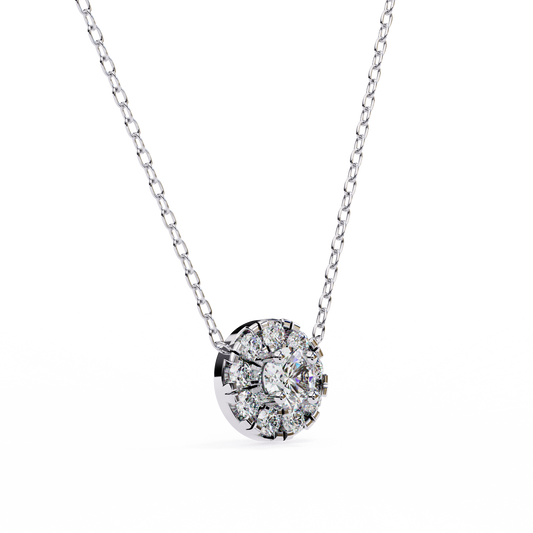 Diamond Cluster Pendant Necklace