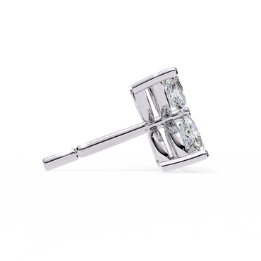 Marquise Cut Diamond Cluster Flower Earrings