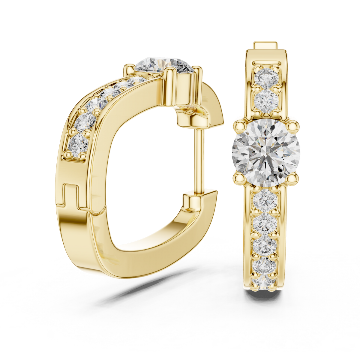 Diamond Accent Hoop Earrings