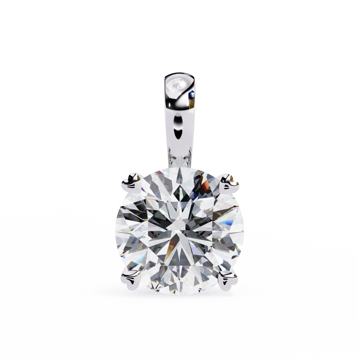 Classic Round Solitaire Diamond Pendant