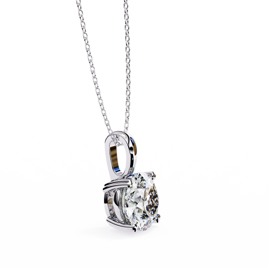 Classic Round Solitaire Diamond Pendant