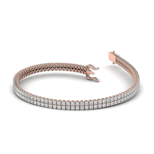 Double-Row Diamond Tennis Bracelet