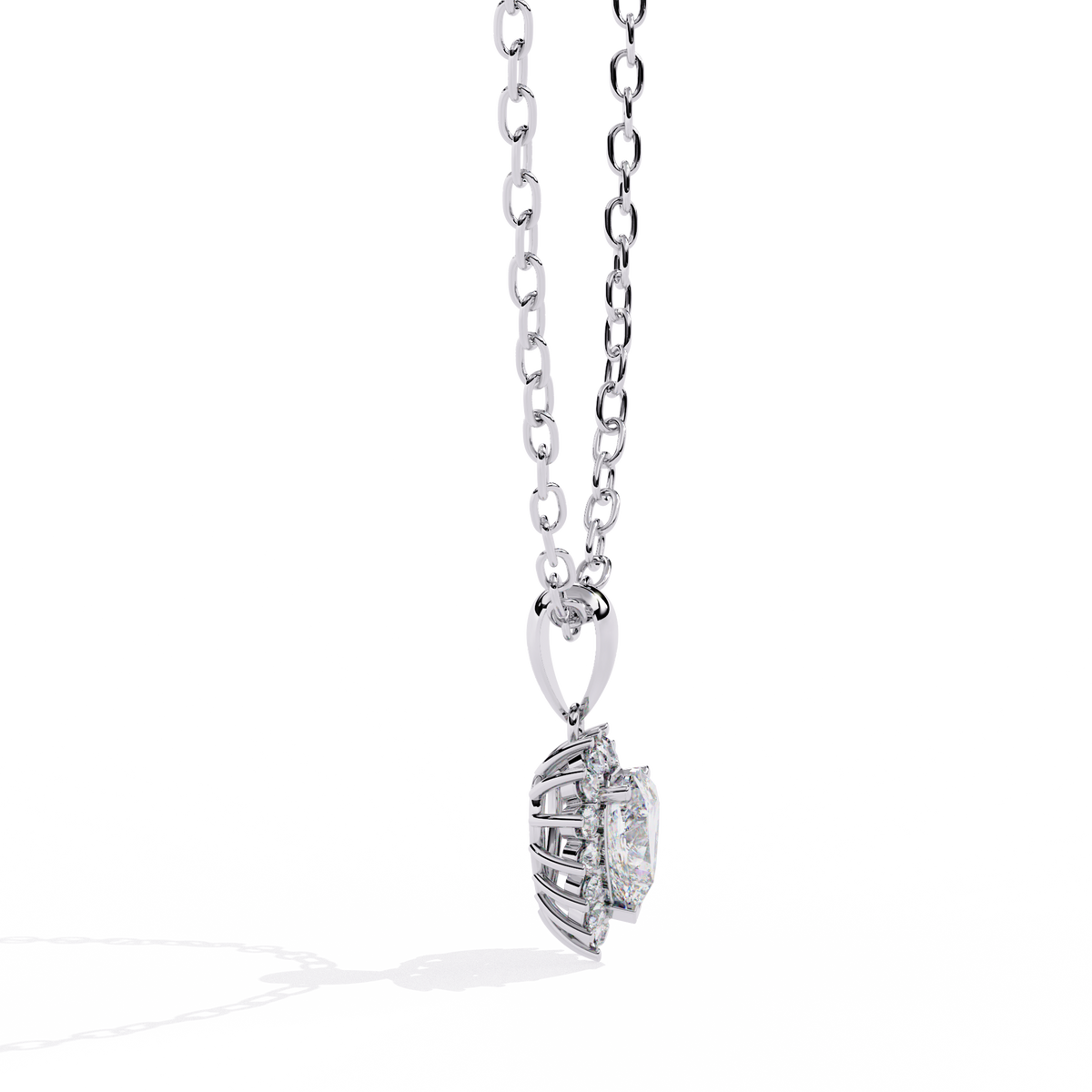 Heart Diamond Cluster Pendant