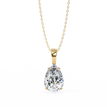 Pear-Cut Diamond Solitaire Pendant