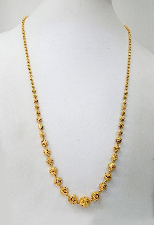 Traditional Gold Graduated Bead Mala Chain