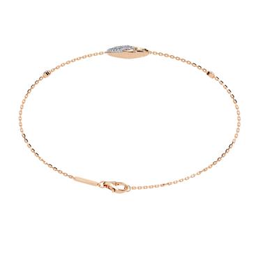 Diamond Swirl Chain Bracelet – Yellow Gold