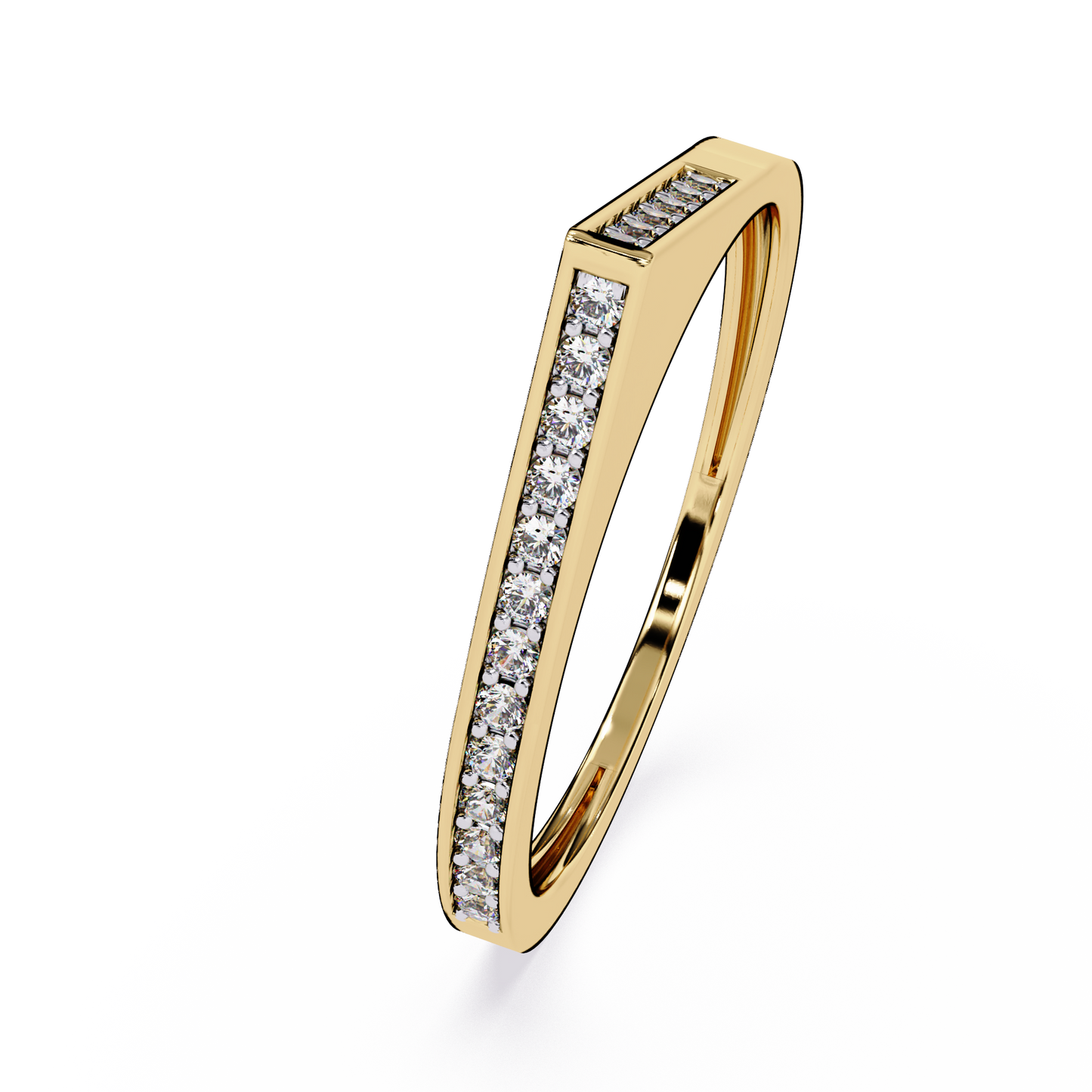 Modern Geometric Triangle Signet Ring