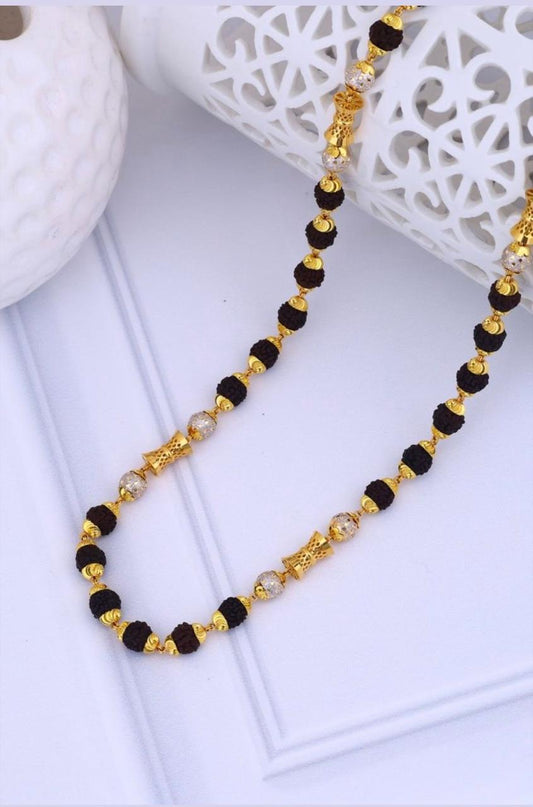 Elegant Gold Rudraksha Mala / Chain