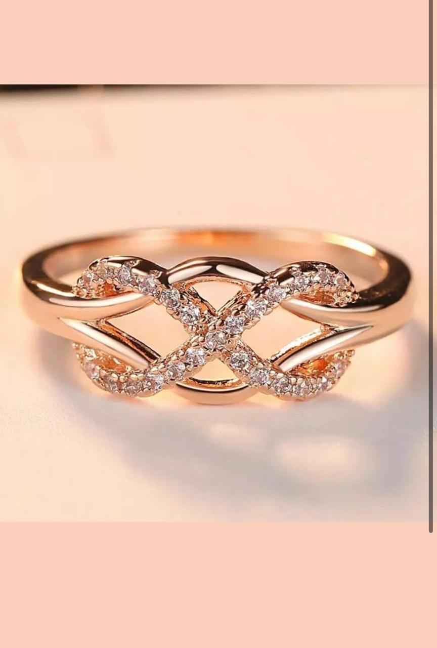 Elegant Intertwined Infinity Pave Ring