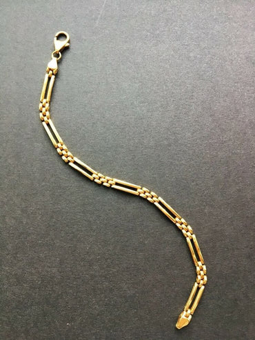Double-Bar Alternating Link Bracelet