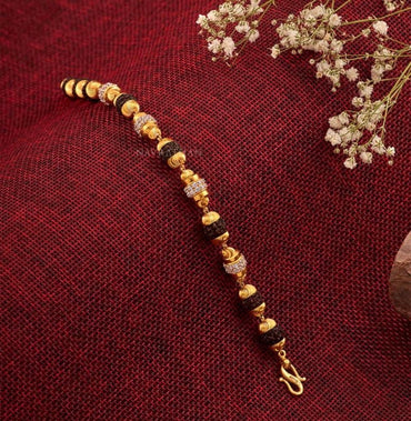 Exquisite Silver & Rudraksha Spiritual Bracelet