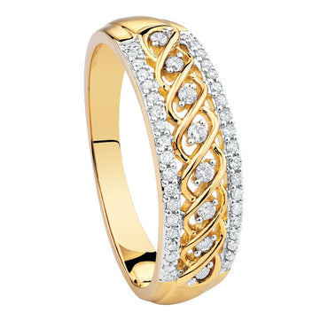 contemporary wide-band ring