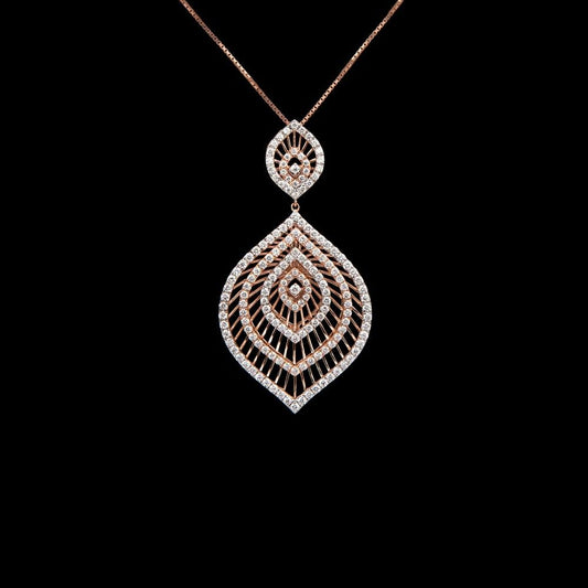 Exquisite Tiered Diamond Drop Pendant