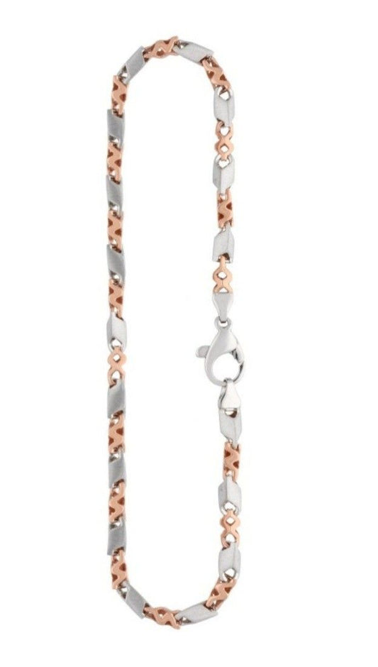 Two-Tone Geometric Link Chain