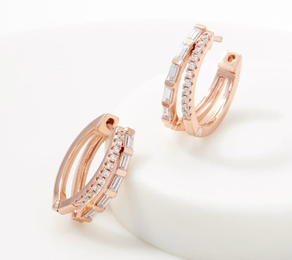 Double-Row Hoop Earrings
