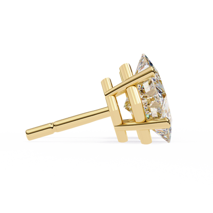 Princess Cut Diamond Solitaire Stud Earrings