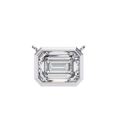 Elegant Emerald-Cut Bezel Pendant
