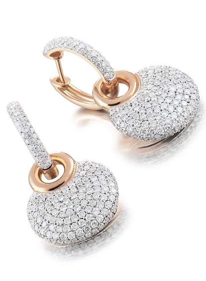 They are pave-set diamond drop earrings