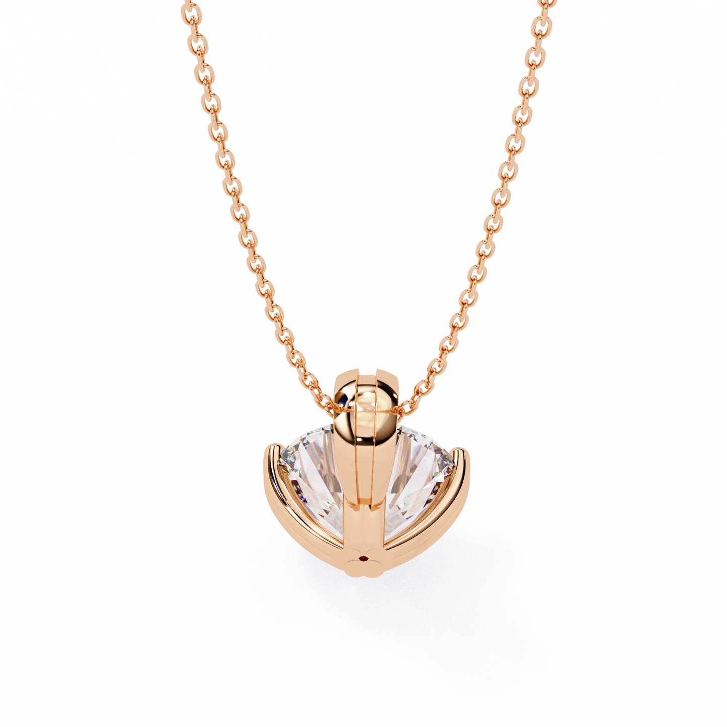 Brilliant Diamond Solitaire Necklace