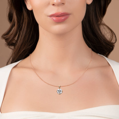 Brilliant Diamond Solitaire Necklace