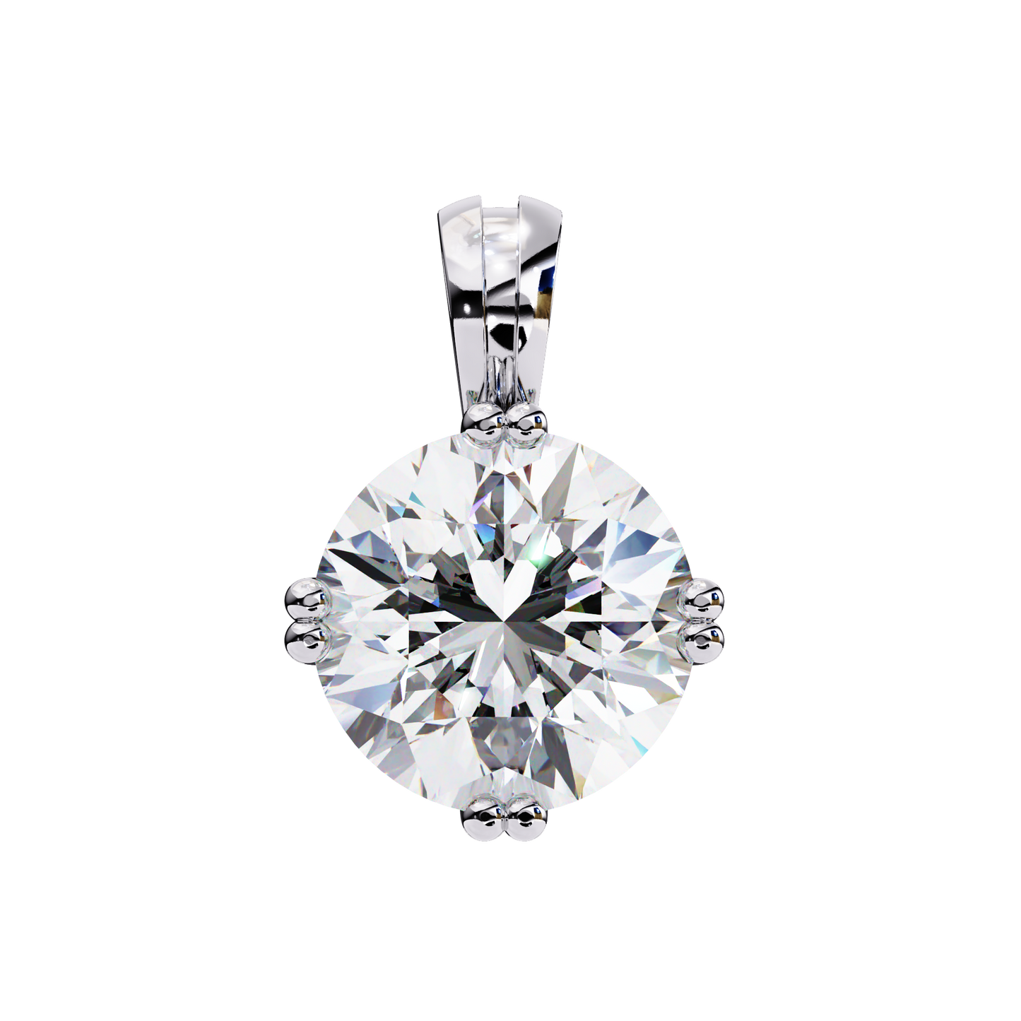 Brilliant Diamond Solitaire Necklace