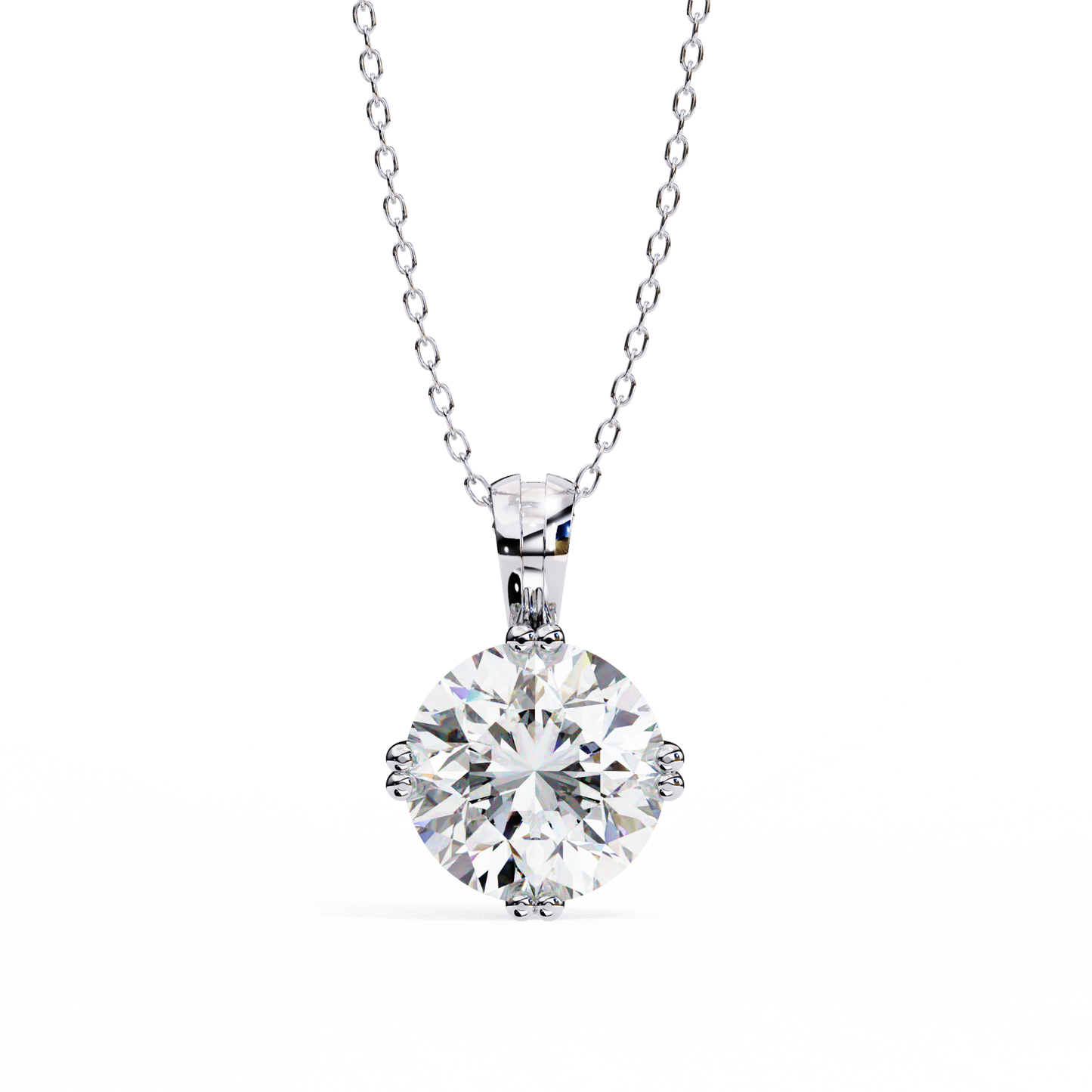 Brilliant Diamond Solitaire Necklace
