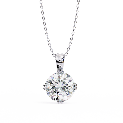 Brilliant Diamond Solitaire Necklace