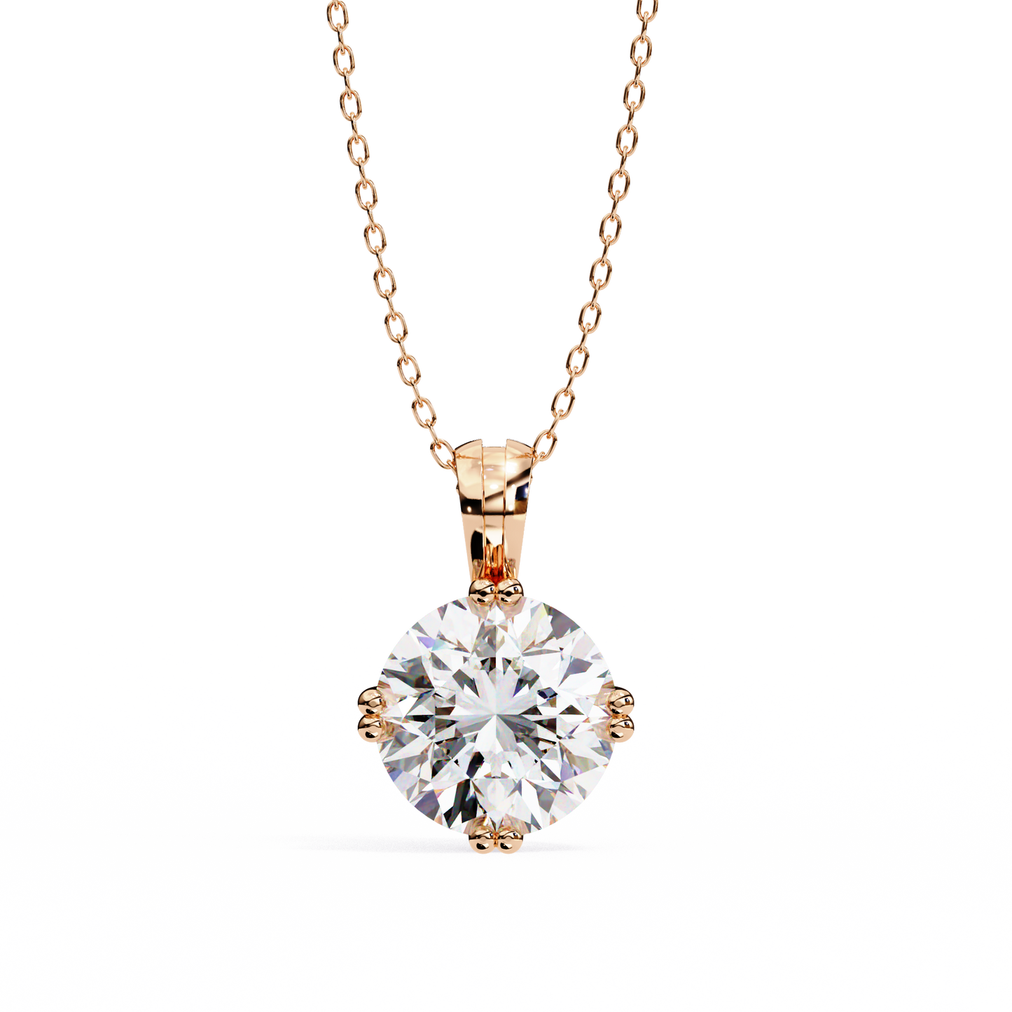 Brilliant Diamond Solitaire Necklace