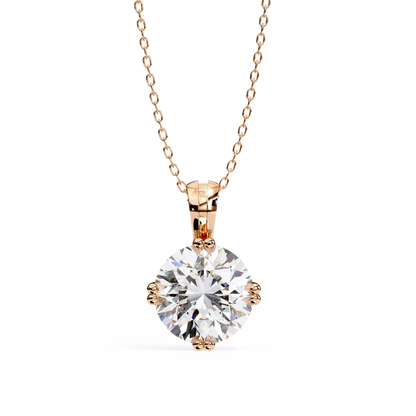 Brilliant Diamond Solitaire Necklace