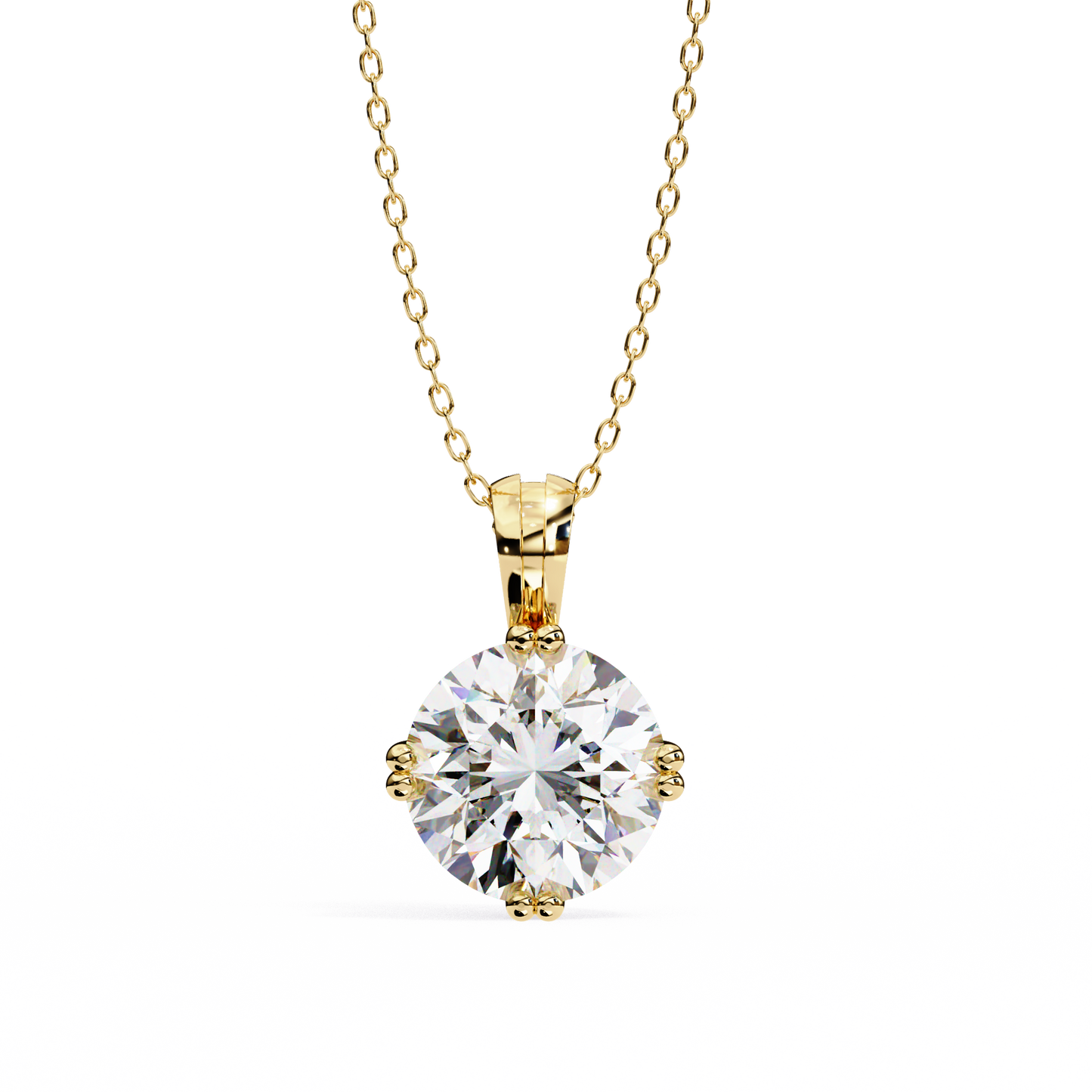 Brilliant Diamond Solitaire Necklace