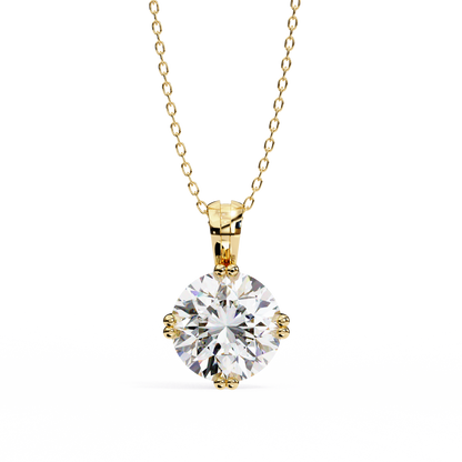 Brilliant Diamond Solitaire Necklace