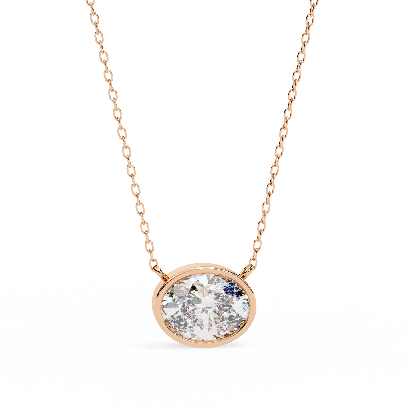 Ovel Diamond Necklace