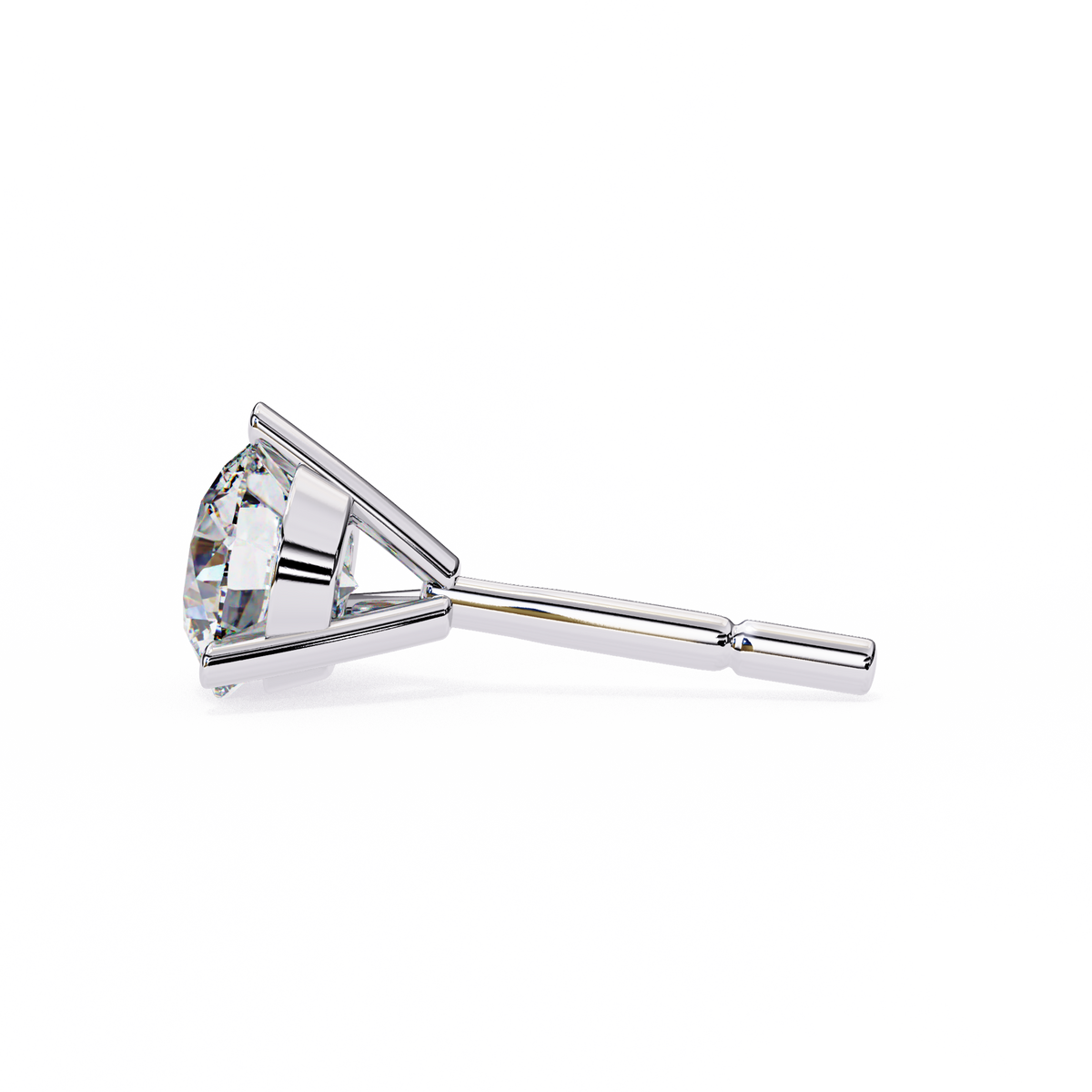 Classic Three-Prong Solitaire Diamond Stud Earrings