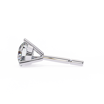 Classic Three-Prong Solitaire Diamond Stud Earrings