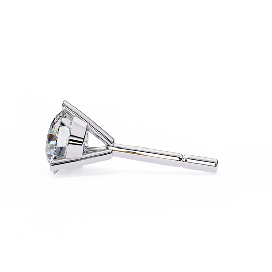 Classic Three-Prong Solitaire Diamond Stud Earrings