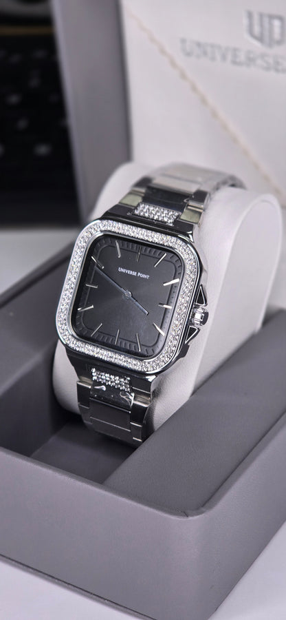 Universe Point Iced-Out Men’s/Unisex Silver Watch