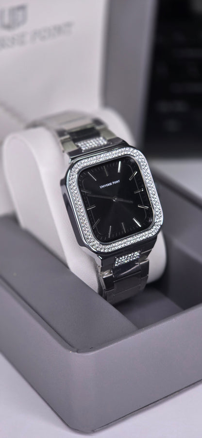 Universe Point Iced-Out Men’s/Unisex Silver Watch