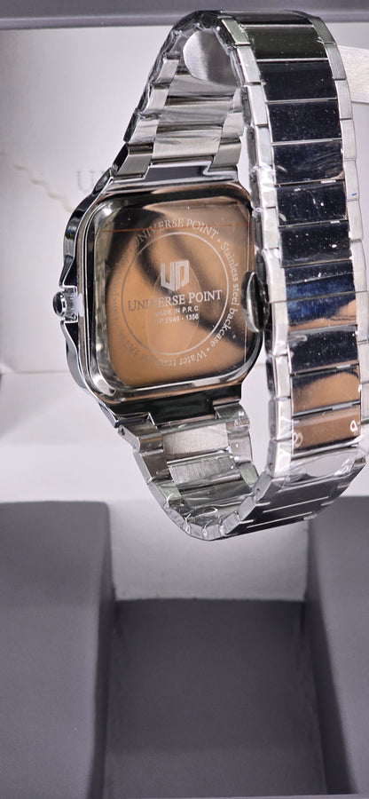 Universe Point Iced-Out Men’s/Unisex Silver Watch
