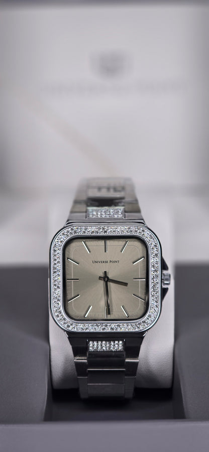 Men’s Luxury Crystal-Bezeled Square Watch