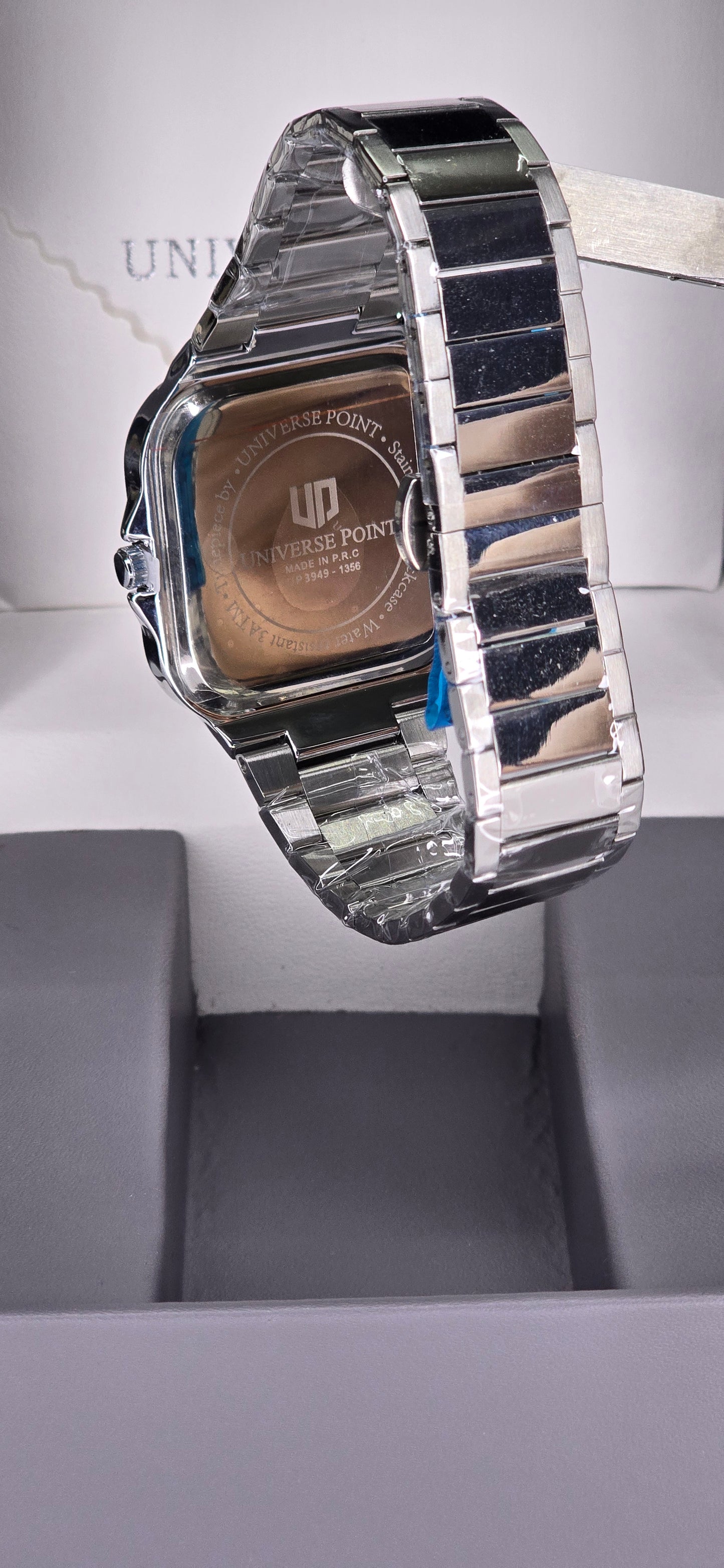Men’s Luxury Crystal-Bezeled Square Watch