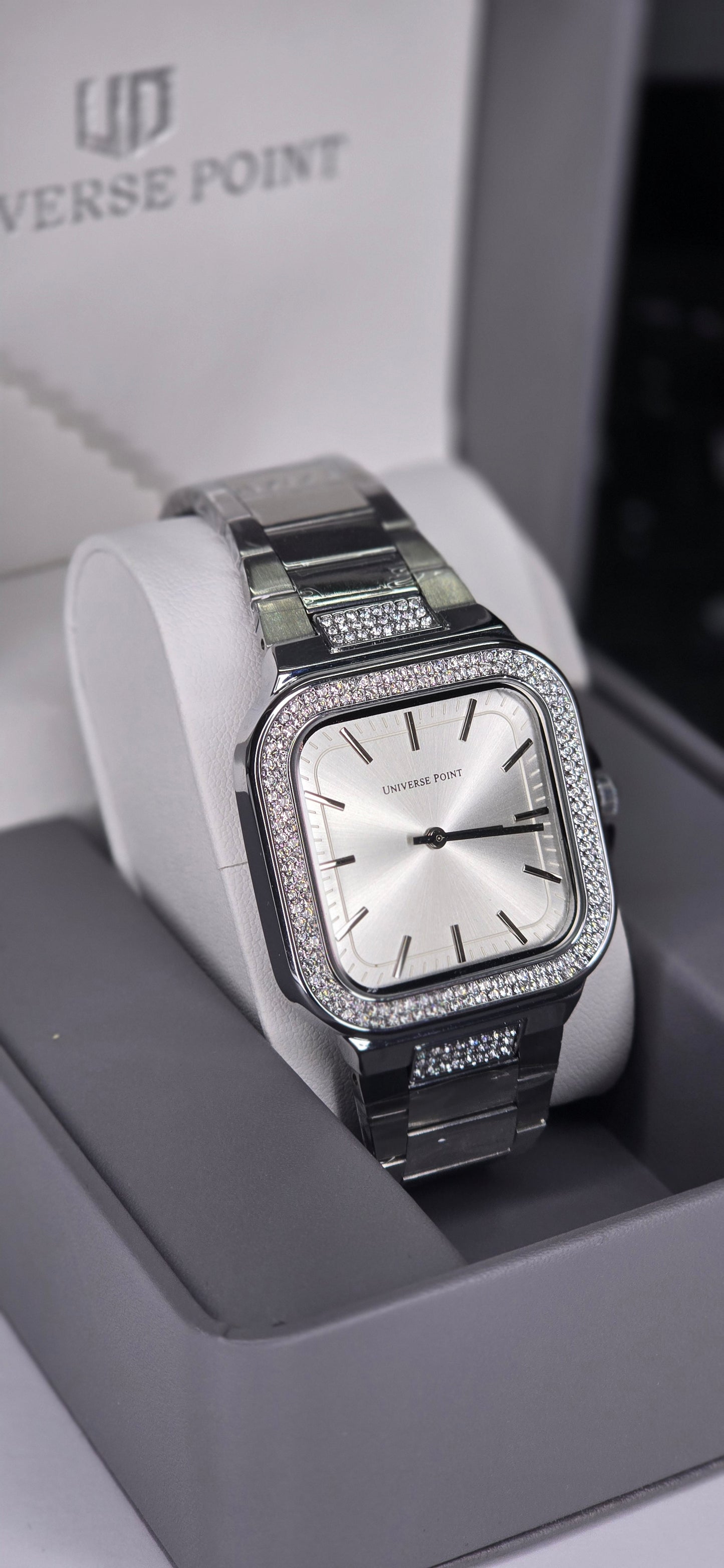 Iced-Out" Square Dress Watch