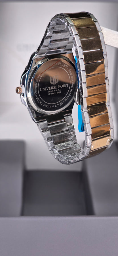 Luxury Two-Tone Crystal Octagon Watch