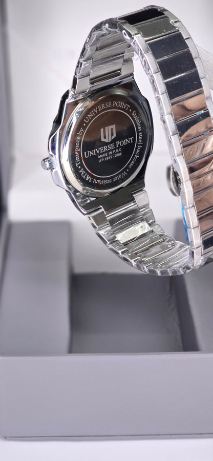 Classic Iced Bezel Blue Dial Watch