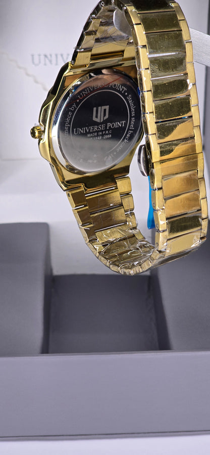 Gold & Olive Green Iced-Out Men’s Watch