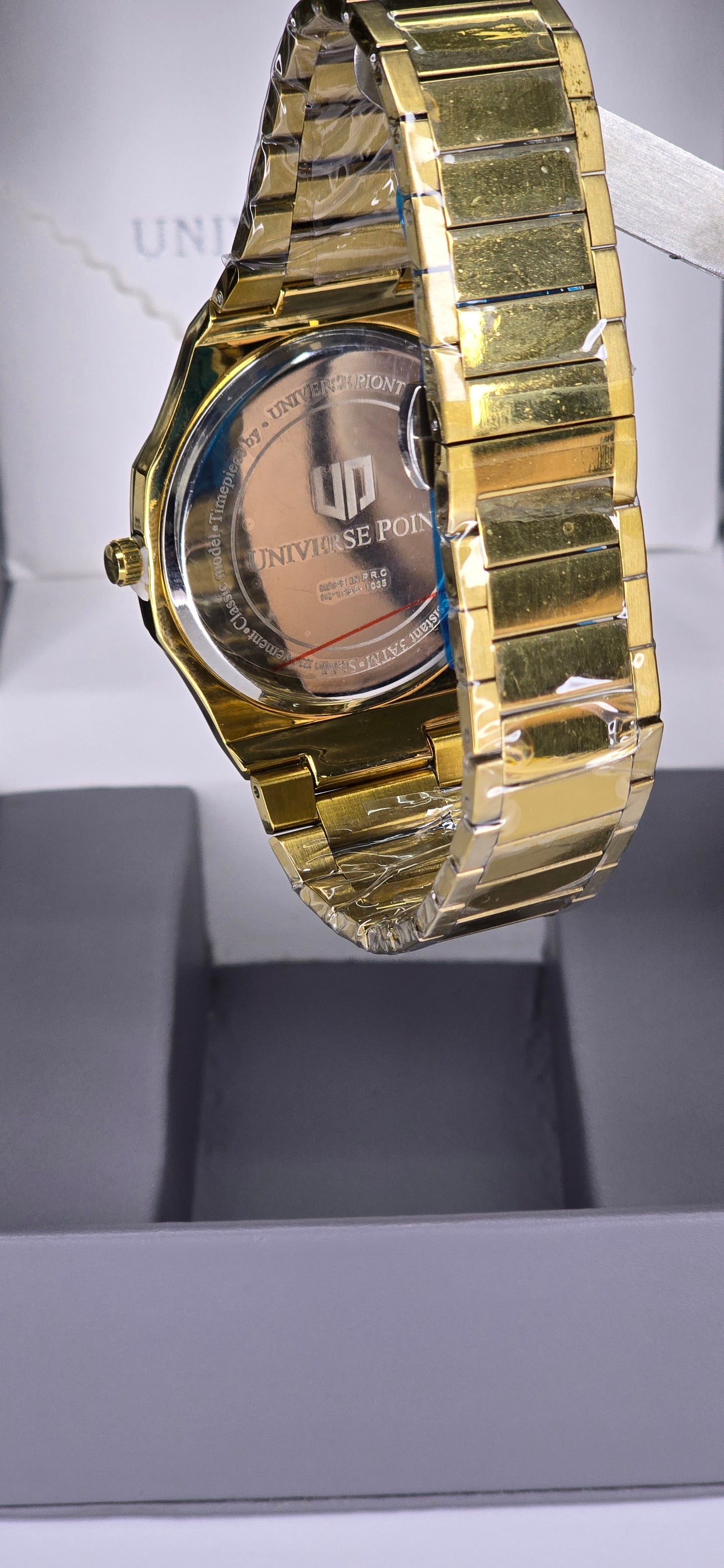Octagonal Iced-Out Bezel & Black Minimalist Dial