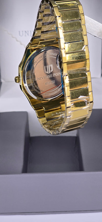 Octagonal Iced-Out Bezel & Black Minimalist Dial