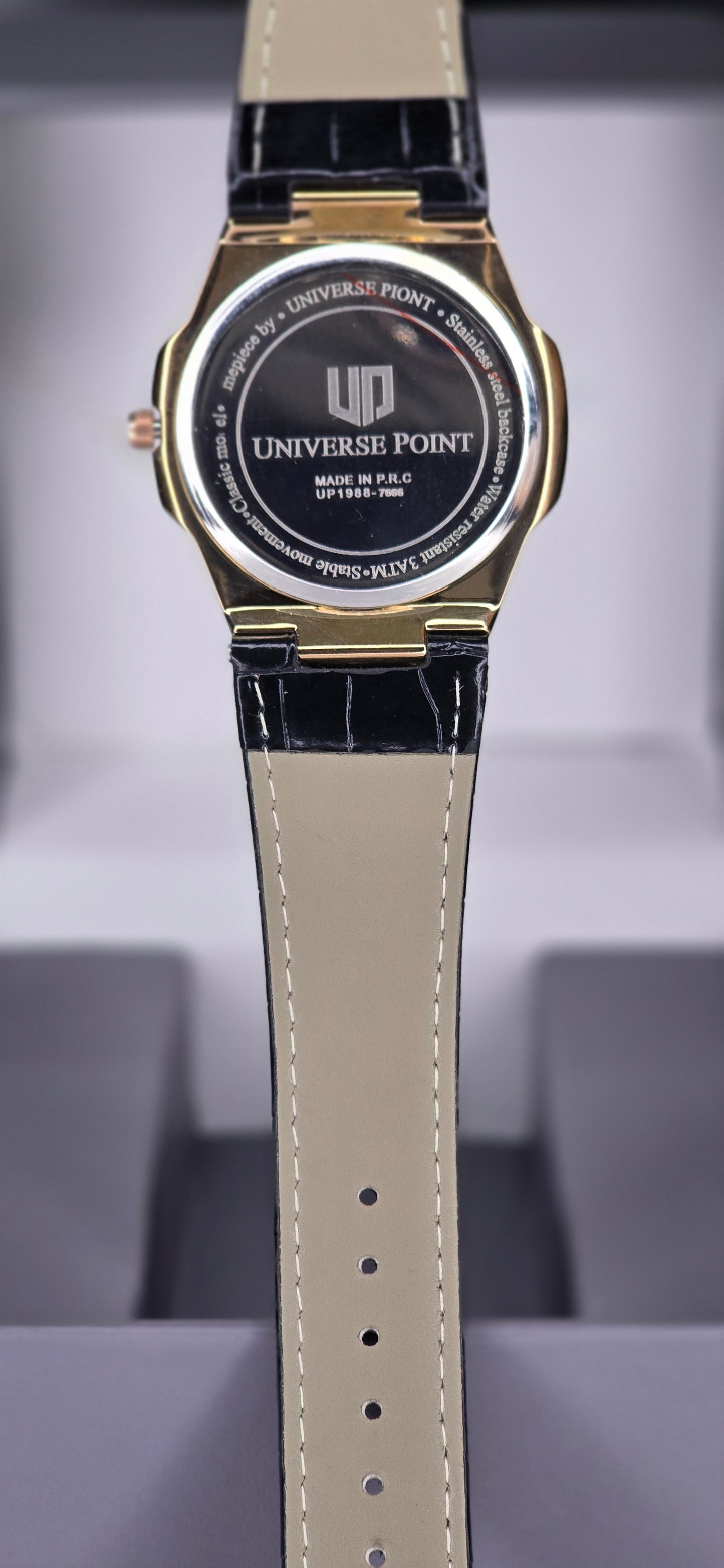 Gold & Crystal Bezel Men's Watch