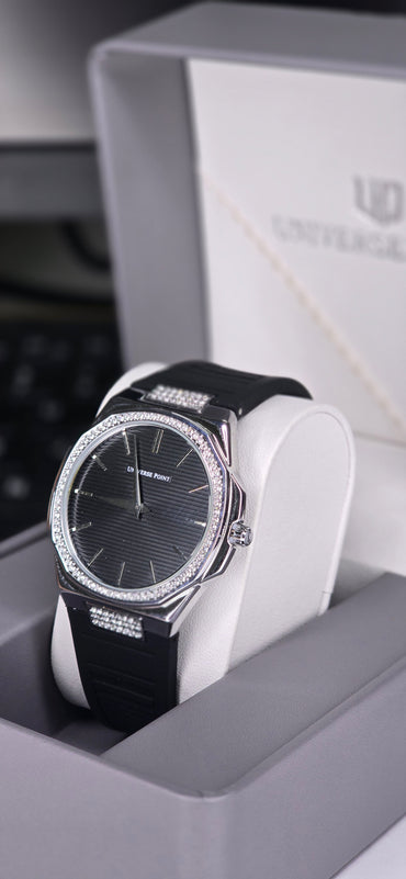 Crystal Bezel Quartz Watch