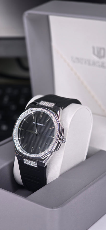 Crystal Bezel Quartz Watch